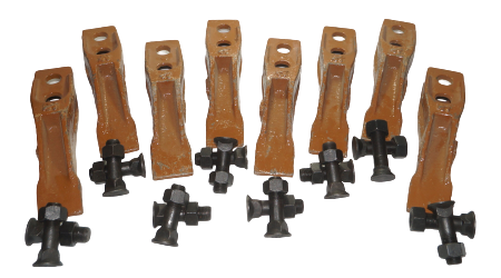 FRONT BUCKET TOOTH KIT LOADER BUCKET+FASTNERS-JCB 3DX-335/Y1459A