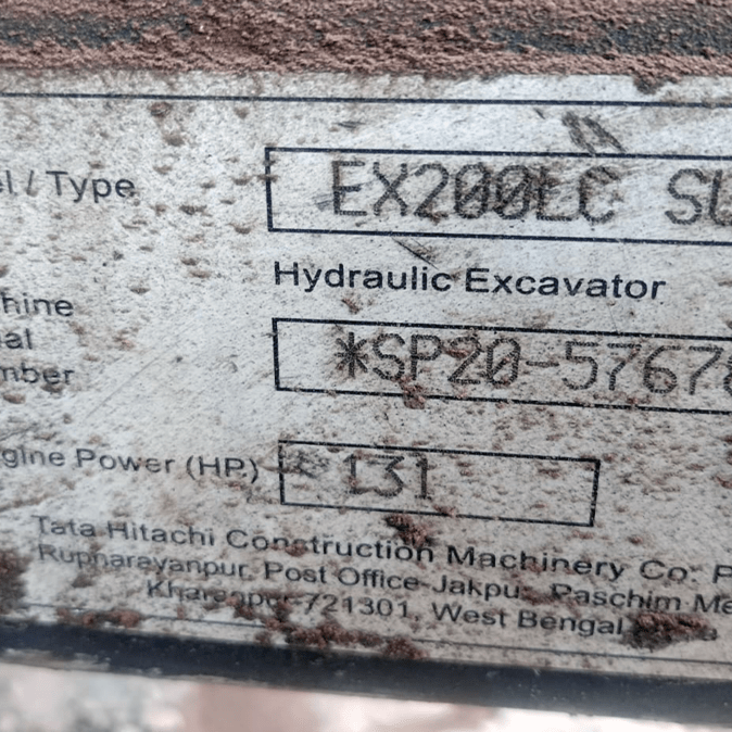 TATA HITACHI EX200LC - SUPER | YantraLive